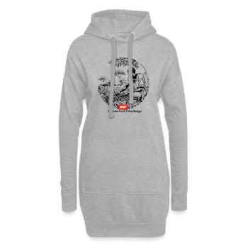 LGBT 52 - Sweat-shirt à capuche long Femme - gris chiné - Devant