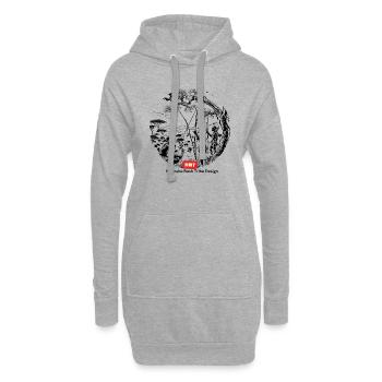 LGBT 48 - Sweat-shirt à capuche long Femme - gris chiné - Devant