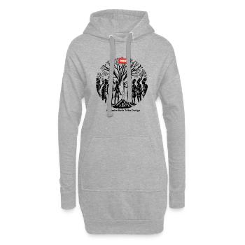 LGBT 66 Jahre alt - Hoodie-Kleid - Grau meliert - Vorne