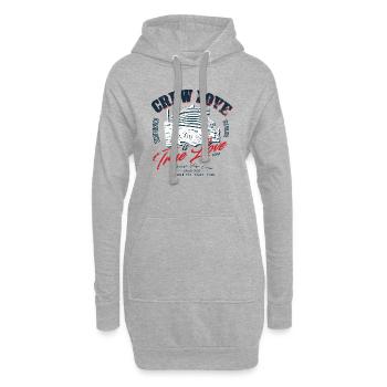 Crew Love #cruiseshipcrew - Hoodie-Kleid - Grau meliert - Vorne