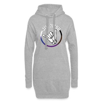 JiuJitsu Handshake/Shaka BJJ - Hoodie-Kleid - Grau meliert - Vorne