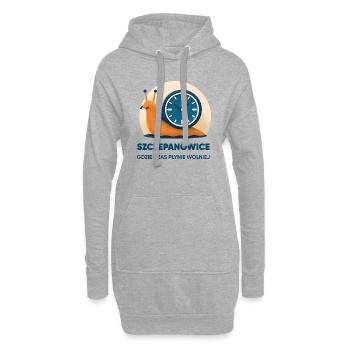 Szczepanowice – wo die Zeit langsamer vergeht - Hoodie-Kleid - Grau meliert - Vorne