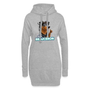 TEAM Beauceron - Harlekin - Hoodie-Kleid - Grau meliert - Vorne