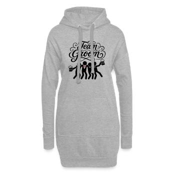 Équipe Groom Bachelors - Sweat-shirt à capuche long Femme - gris chiné - Devant