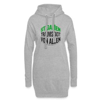 St.Gallen - Traumstadt von allen - Hoodie-Kleid - Grau meliert - Vorne