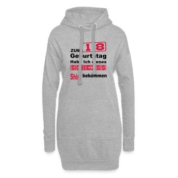 geburtstag 18 - Hoodie-Kleid - Grau meliert - Vorne