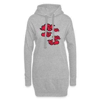 Clouds - Hoodie Dress - heather grey - Front
