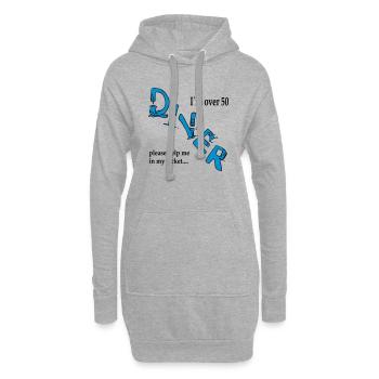 I´m over 50 Diver please help me in my jacket - Hoodie-Kleid - Grau meliert - Vorne