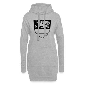 Wappen Rostock - Hoodie-Kleid - Grau meliert - Vorne