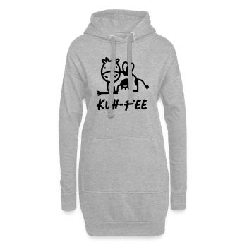 Kuh Fee - Hoodie-Kleid - Grau meliert - Vorne