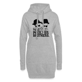 The Poulpes Brothers - Sweat-shirt à capuche long Femme - gris chiné - Devant