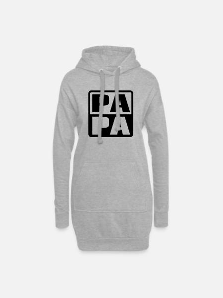 PAPA - Hoodie-Kleid - Grau meliert