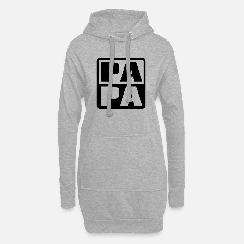PAPA - Hoodie-Kleid - Grau meliert