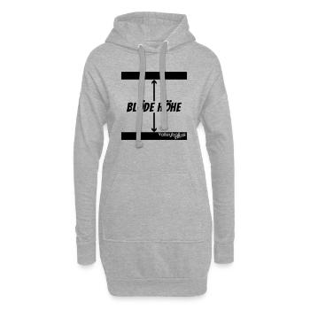 VolleyballFREAK beach blöde höhe-M - Hoodie-Kleid - Grau meliert - Vorne