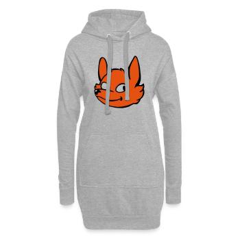 Fuchs - Hoodie-Kleid - Grau meliert - Vorne