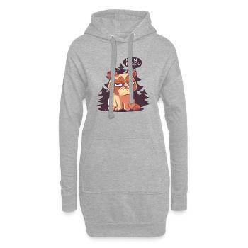 Katzen T Shirt mit Katzenmotiv Kein Bock - Hoodie-Kleid - Grau meliert - Vorne