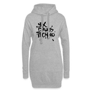 Sex Drugs & Techno - Sweat-shirt à capuche long Femme - gris chiné - Devant