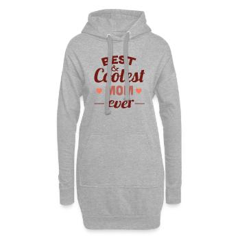 meilleur et le plus cool maman jamais - Sweat-shirt à capuche long Femme - gris chiné - Devant