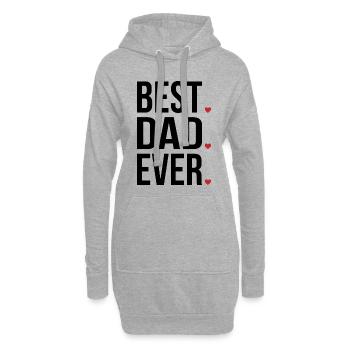 Best Dad Ever Love Fathers day - vatertag - Hoodie-Kleid - Grau meliert - Vorne
