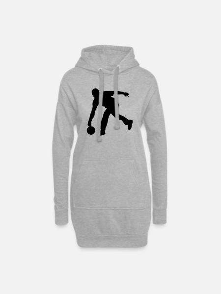 werfer - Hoodie-Kleid - Grau meliert