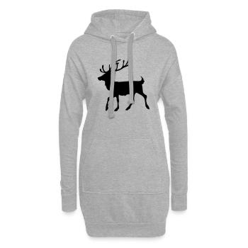 Sans tache - Sweat-shirt à capuche long Femme - gris chiné - Devant
