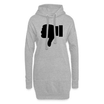 disklike symbol - Hoodie-Kleid - Grau meliert - Vorne