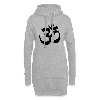 AUM OM Devanagari 1c - Sweat-shirt à capuche long Femme - gris chiné - Devant