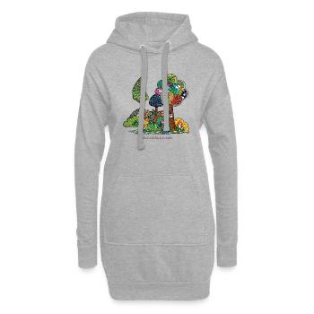 Der Garten von Elise - Hoodie-Kleid - Grau meliert - Vorne