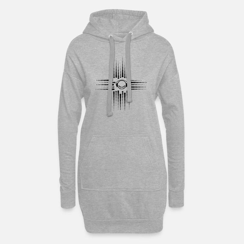 dj - Hoodie-Kleid - Grau meliert