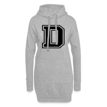 D - Hoodie-Kleid - Grau meliert - Vorne