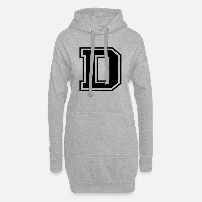 D - Hoodie-Kleid - Grau meliert