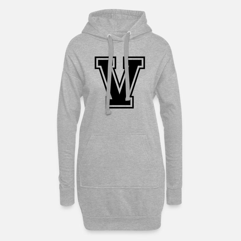 v - Hoodie-Kleid - Grau meliert