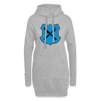 Essen - Hoodie-Kleid - Grau meliert - Vorne