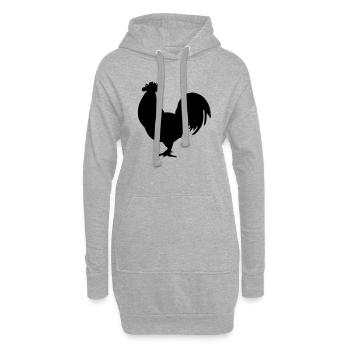 hahn__f1 - Hoodie-Kleid - Grau meliert - Vorne
