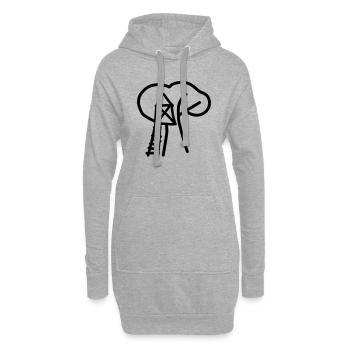 Baumhaus vom Nikolaus - Hoodie-Kleid - Grau meliert - Vorne