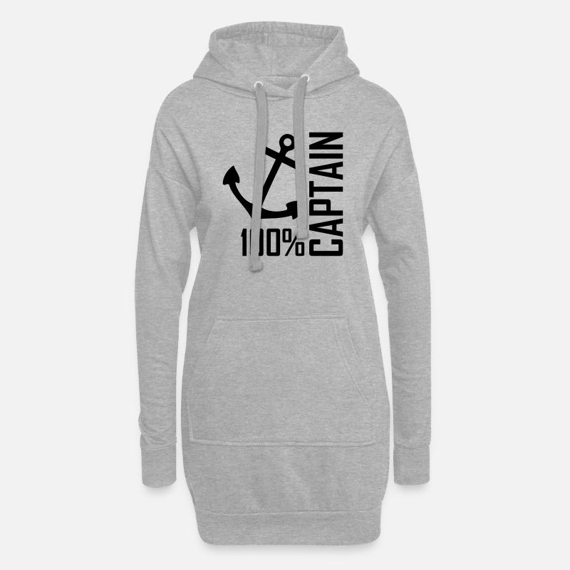 100% captain - Hoodie-Kleid - Grau meliert