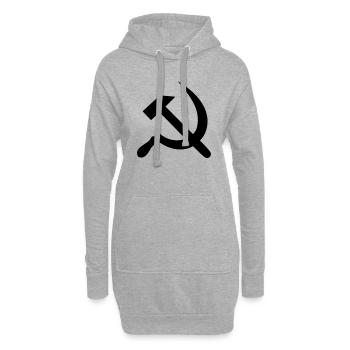 Hammer und Sichel - Hoodie-Kleid - Grau meliert - Vorne