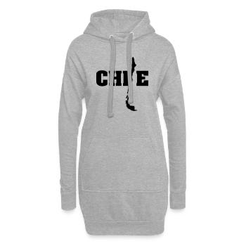 Chili (ID: 002004) - Sweat-shirt à capuche long Femme - gris chiné - Devant