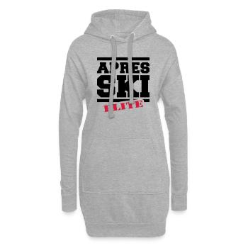 apres ski élite - Sweat-shirt à capuche long Femme - gris chiné - Devant