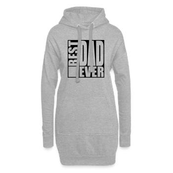 Cool Best Dad Ever Logo Design - Sweat-shirt à capuche long Femme - gris chiné - Devant