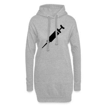 Spritze - Hoodie-Kleid - Grau meliert - Vorne