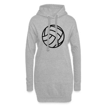 Volleyball - Sweat-shirt à capuche long Femme - gris chiné - Devant