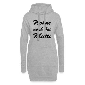 Wohne noch bei Mutti - Hoodie-Kleid - Grau meliert - Vorne