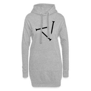 Schraube - Hoodie-Kleid - Grau meliert - Vorne