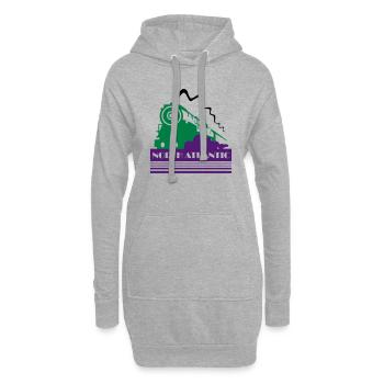 Nordatlantische Art-déco-Eisenbahn - Hoodie-Kleid - Grau meliert - Vorne