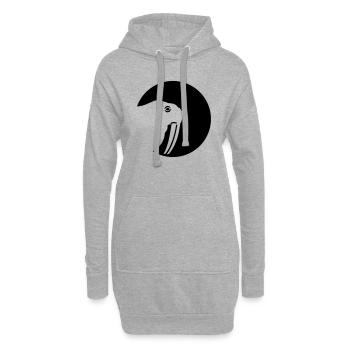 Morse - Sweat-shirt à capuche long Femme - gris chiné - Devant