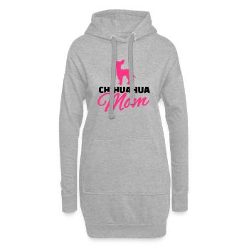 Chihuahua - Hoodie-Kleid - Grau meliert - Vorne