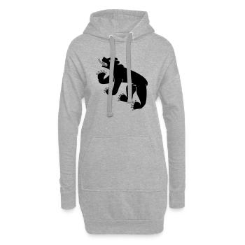 Zeichnung einer Bärensymbolflagge von Bern Schweiz - Hoodie-Kleid - Grau meliert - Vorne