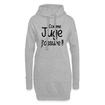 Richter / Gerechtigkeit / Richterin / Judge / - Hoodie-Kleid - Grau meliert - Vorne