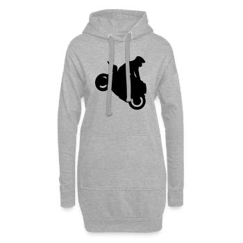 smash stunts homme moto 1234 - Sweat-shirt à capuche long Femme - gris chiné - Devant